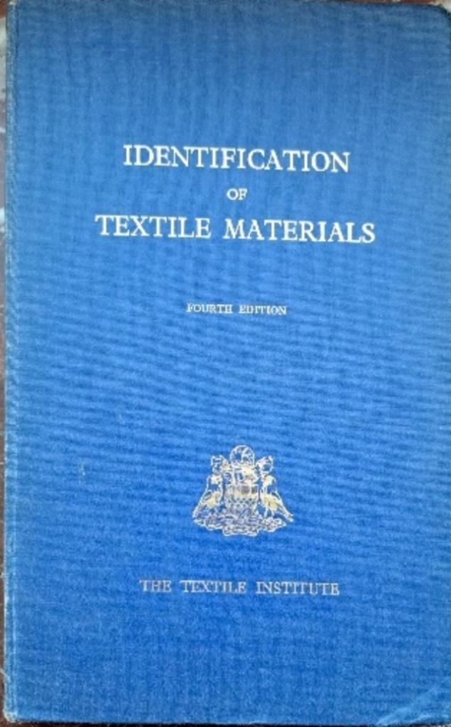 Identification of textile materials Textile Institute (Manch, Boeken, Ophalen of Verzenden, Zo goed als nieuw, TheTextile Institute
