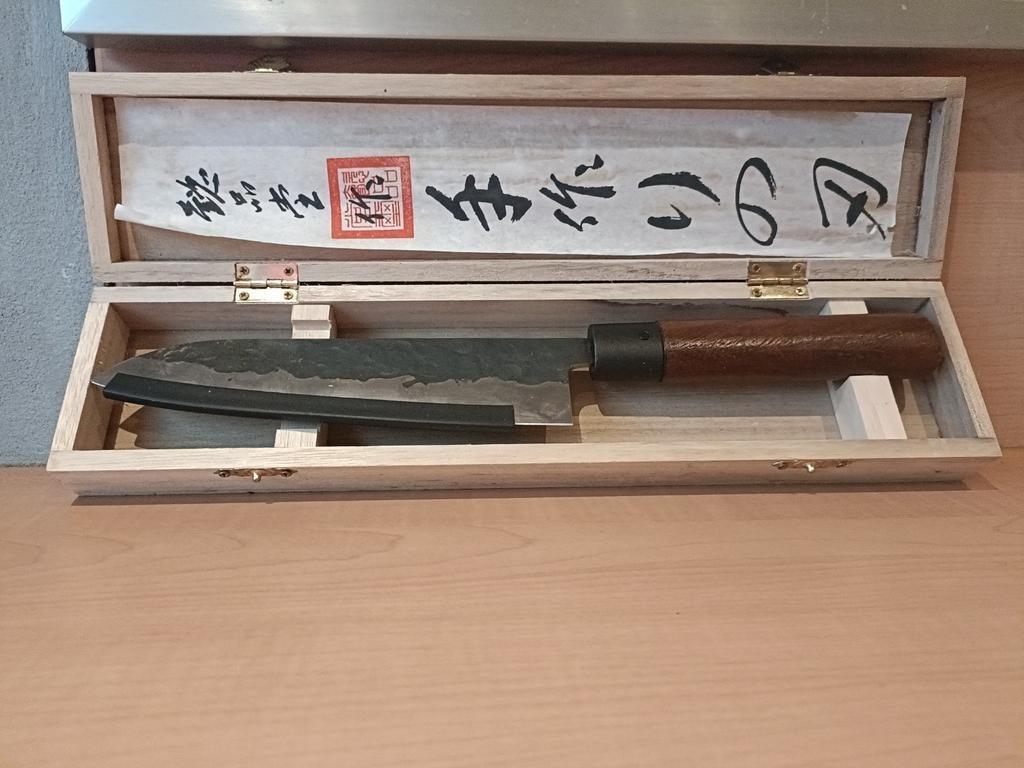 Traditioneel Japans Santoku Koksmes met Luxe Houten Geschenk, Enlèvement