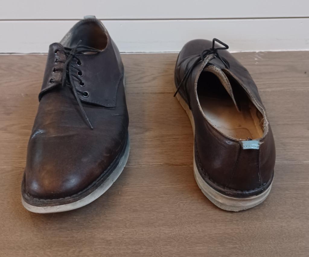 Bruine lederen Moma herenschoenen maat 43,5, Bruin, Ophalen of Verzenden, MOMA, Gedragen