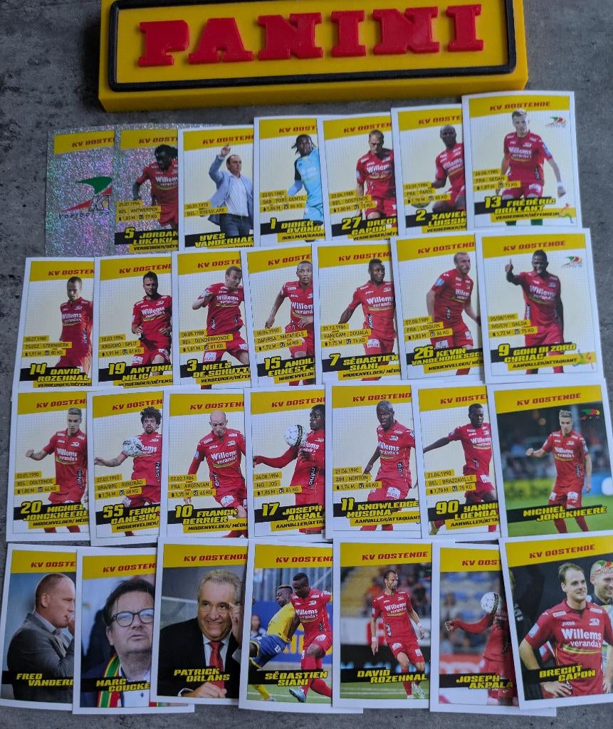 Panini FOOTBALL 2016 28 STICKERS KV OOSTENDE VOETBAL, Ophalen of Verzenden, Nieuw
