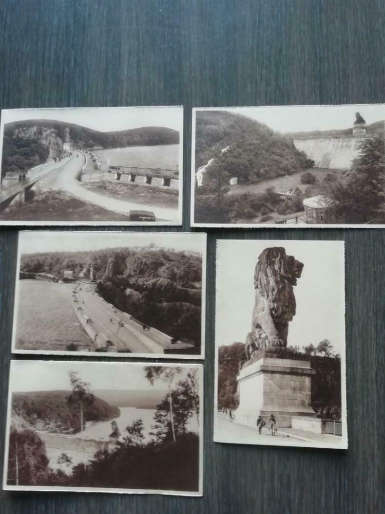 La Gileppe 5 oude postkaarten, Ophalen of Verzenden