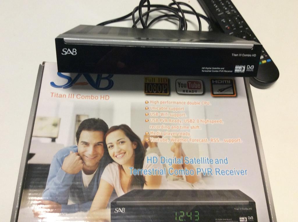 Satellietontvanger SAB Titan III combo HD, Enlèvement ou Envoi, Comme neuf, Autres marques