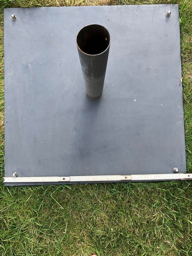 Gietijzeren parasol voet 59 x 59, Tuin en Terras, Ophalen, Zo goed als nieuw