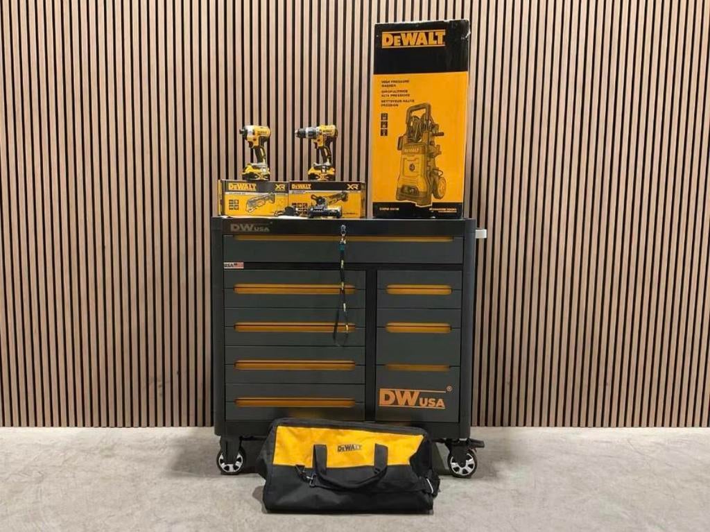 DeWALT Gereedschapswagen hogedrukreiniger accu gereedschap‼️, Ophalen, Accu