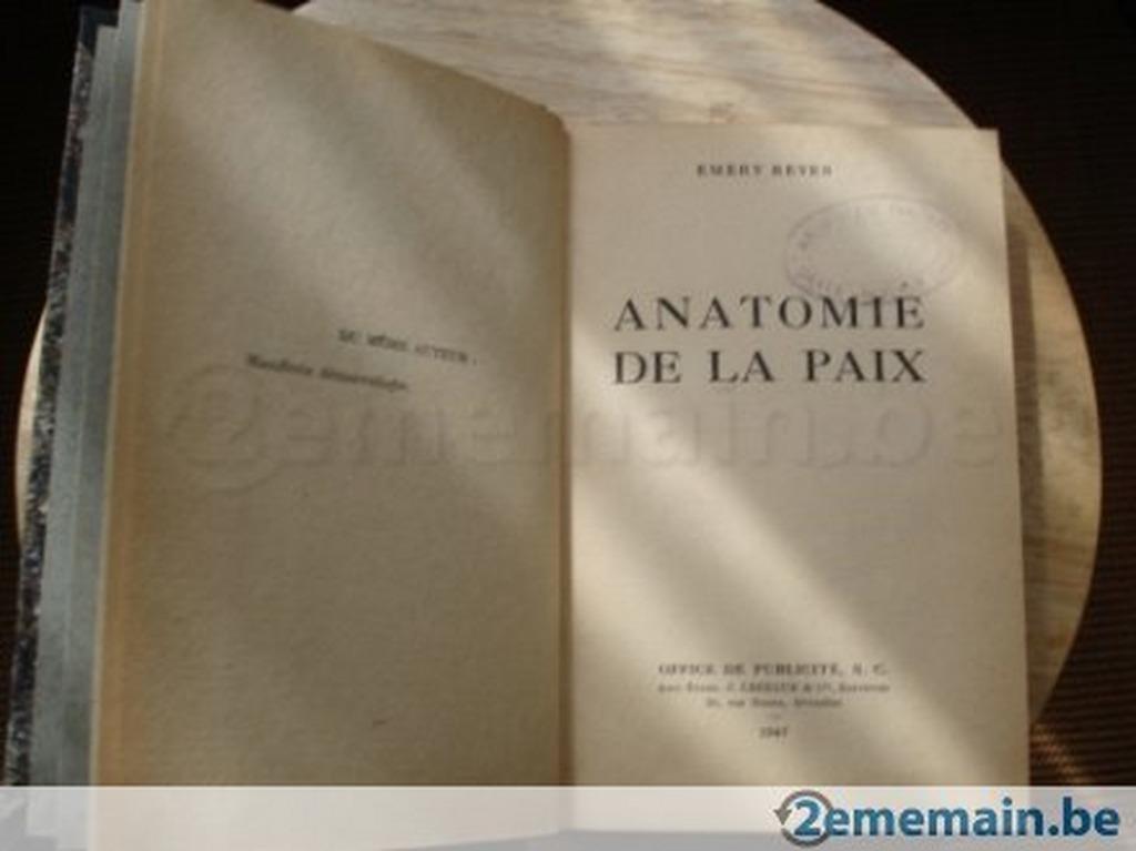 Anatomie de la paix, Reves, Livres, Enlèvement ou Envoi, Utilisé