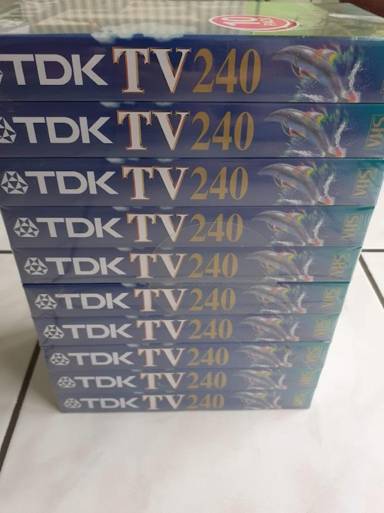 TDK E-240 TV VHS  10 STUKS IN ORIGINELE VERPAKKING, Ophalen of Verzenden, Nieuw in verpakking