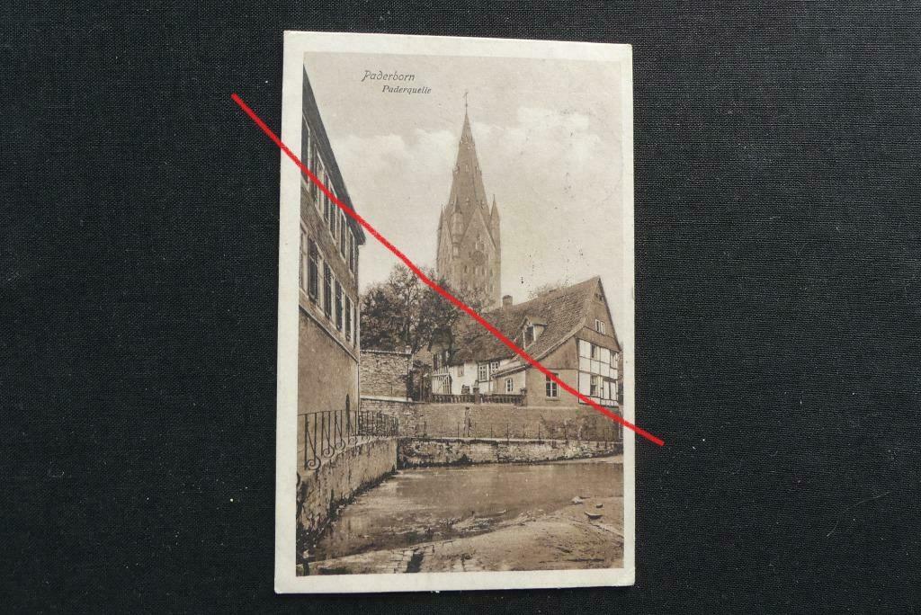 Postkaart 15/8/1915 Paderborn Paderquelle Duitsland WO I, Enlèvement ou Envoi, Avant 1920, Affranchie, Allemagne