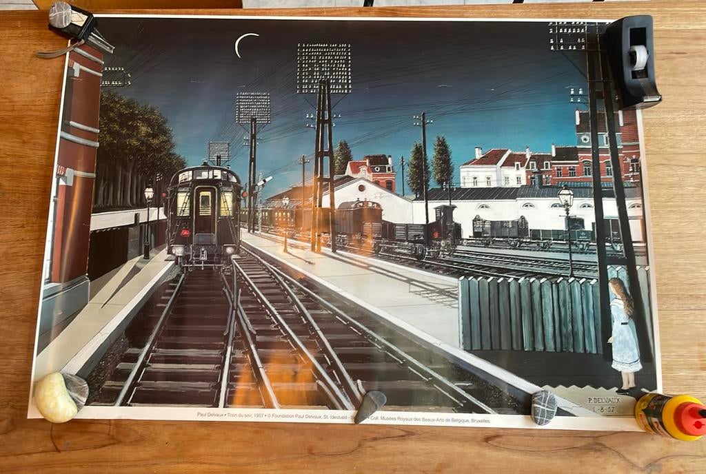 Paul Delvaux poster, Collections, Rectangulaire horizontal, A1 jusqu'à A3, Enlèvement, Utilisé