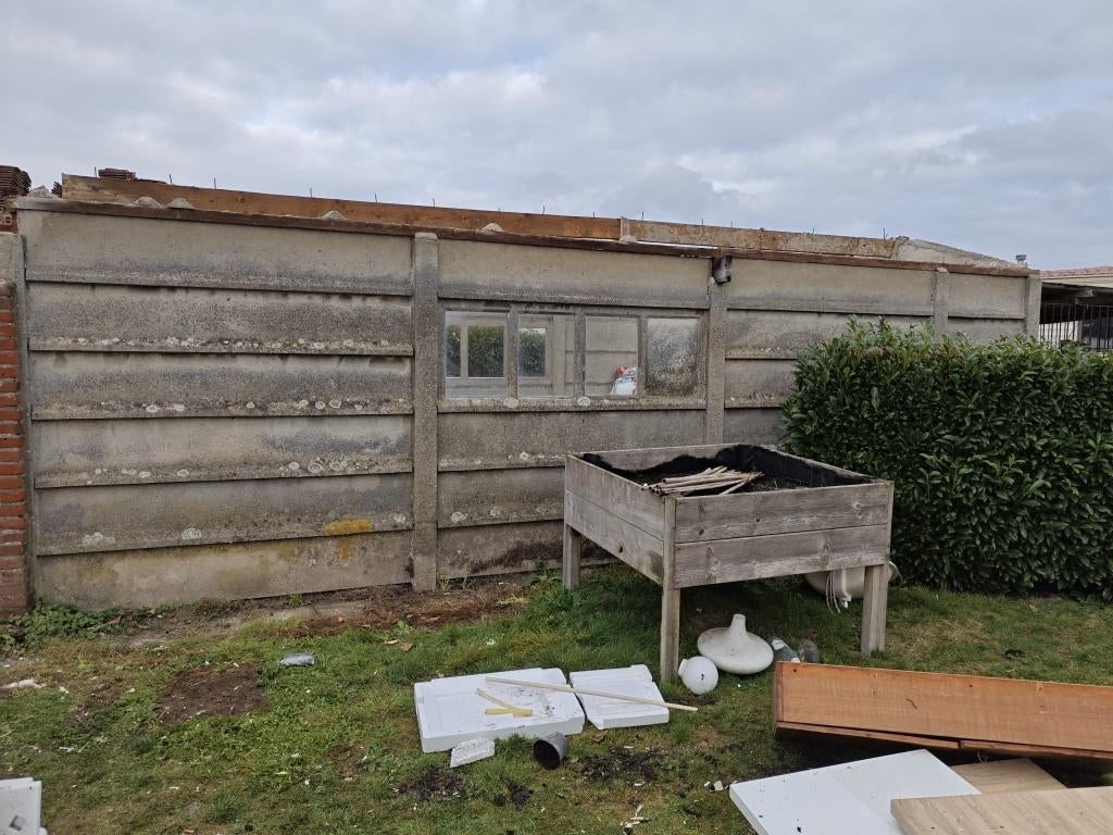 betonnen schutting / garage, Tuin en Terras, Schuttingen, Ophalen, Gebruikt, Overige materialen