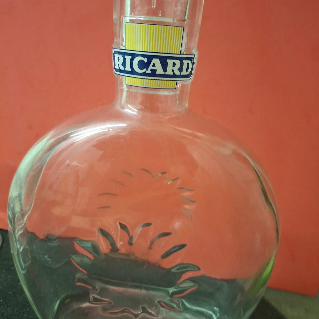Lot ricard 1 carafe en verre et 4 verres, Enlèvement ou Envoi, Comme neuf