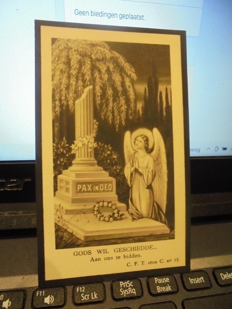 dp Willy-Eugène-Oscar Lammens, Ophalen of Verzenden, Bidprentje