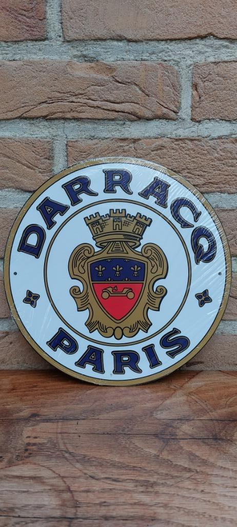 Reclamebord automerk Darracq Paris, Ophalen of Verzenden, Nieuw, Auto's