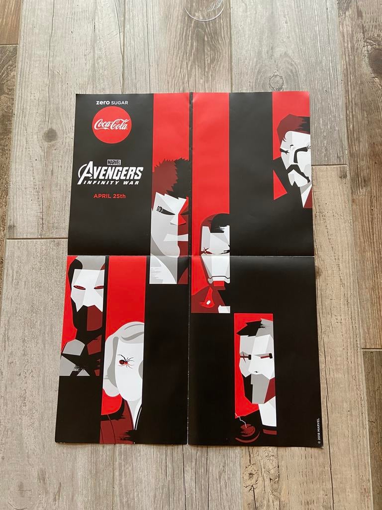 Poster Avengers Infinity War, Collections, Enlèvement ou Envoi, Utilisé