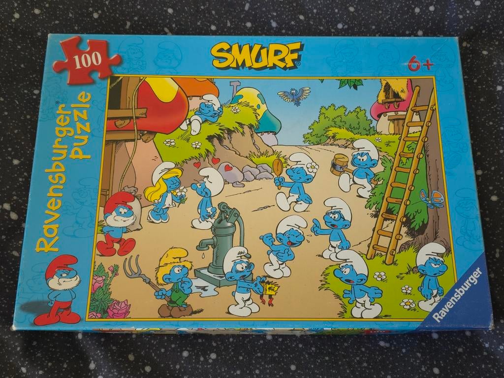 Puzzle village Schtroumpf manque 1 pièce, Collections, Schtroumpfs, Envoi, Utilisé, Différents Schtroumpfs, Autres types