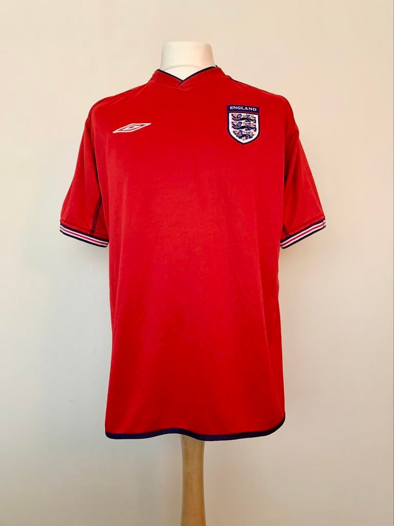 England Kick Off 2004 reversible Umbro football shirt, Maat L, Ophalen of Verzenden, Gebruikt, Shirt