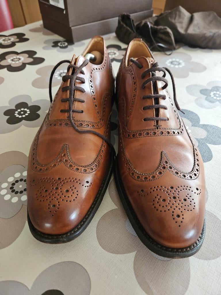 Herenschoenen Church 46-(UK120) Bruin kalfsleder, Kleding | Heren, Schoenen, Ophalen of Verzenden, Zo goed als nieuw, Bruin