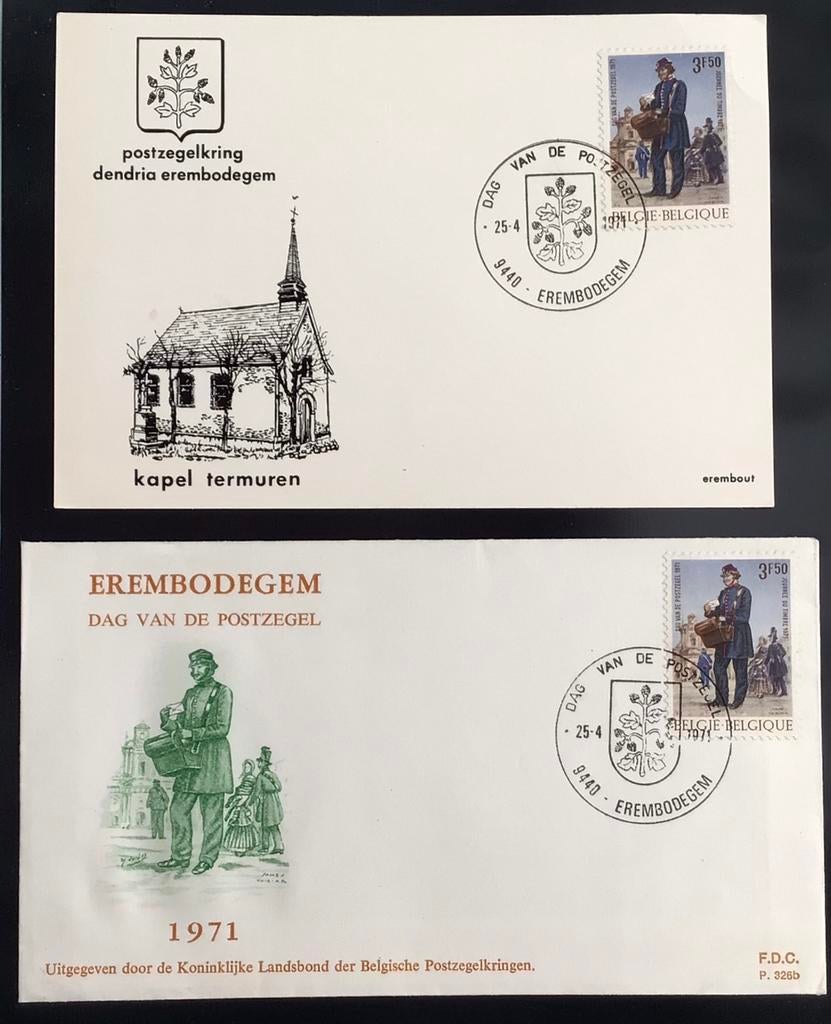 Dag van de postzegel Erembodegem 25-04-1971., Postzegels en Munten, Postzegels | Europa | België, Ophalen of Verzenden