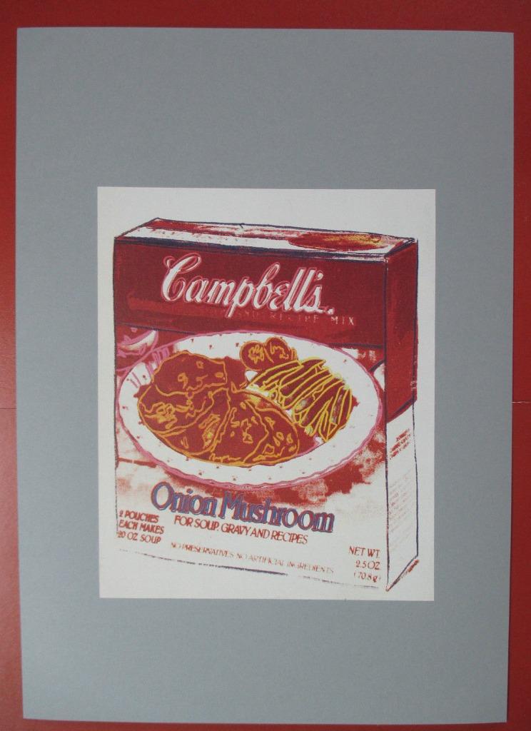 Andy Warhol serigrafische print 1988 Campbell's Onion soup, Antiek en Kunst, Verzenden