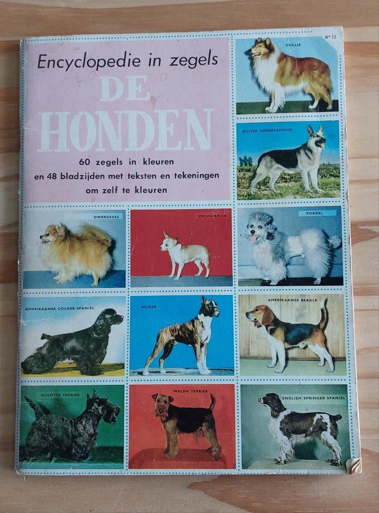 Encyclopedie in zegels- De Honden - uit 1958, Boeken, Ophalen of Verzenden, Gelezen
