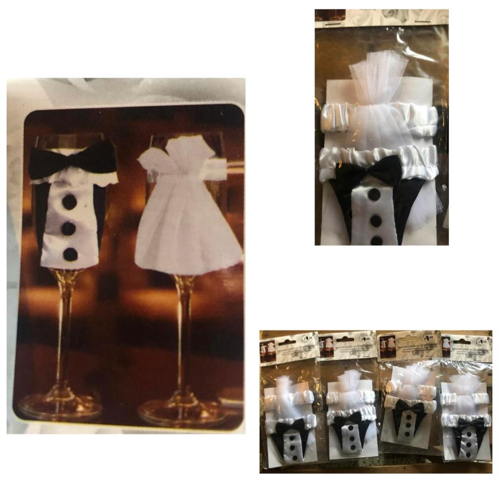 Décorations mariage pour verres et bouteilles neufs, Enlèvement
