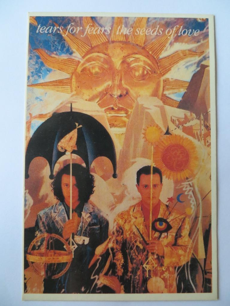TEARS FOR FEARS VINTAGE PROMO POSTCARD THE SEEDS OF LOVE, Envoi, Utilisé, Photo ou Carte