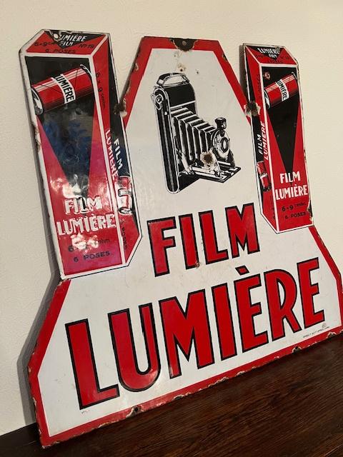 Film Lumière plaque émaillée double face, Enlèvement