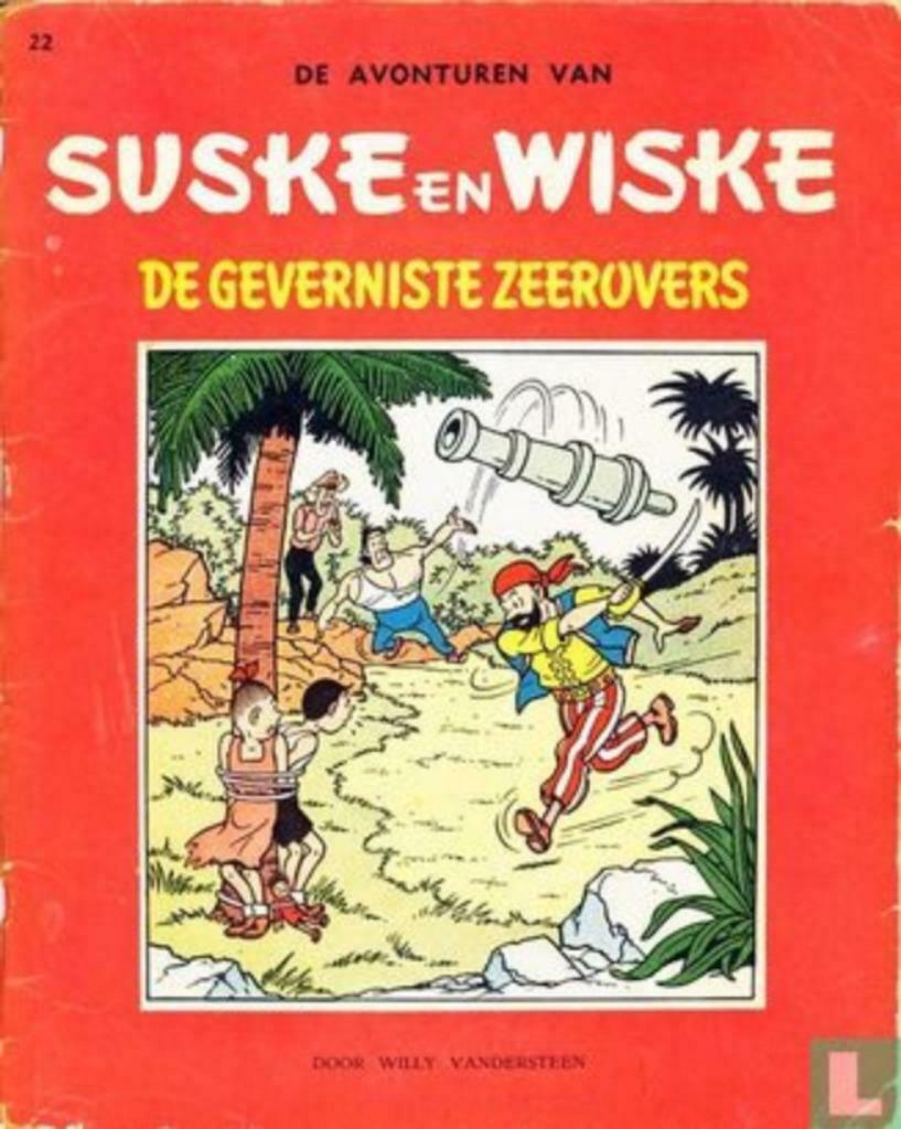 Suske en Wiske 22 De Geverniste Zeerovers- 1e druk 1959 goed, Enlèvement ou Envoi, Willy Vandersteen, Une BD, Utilisé