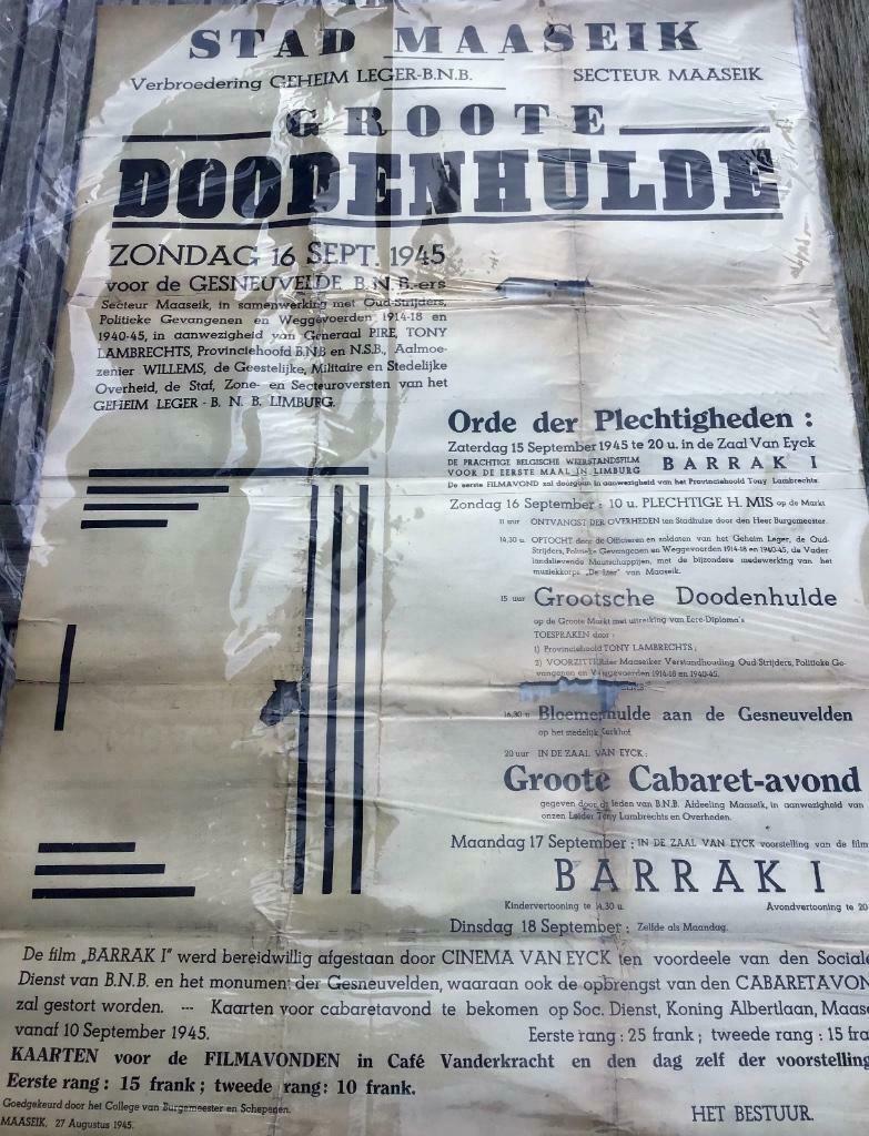 Affiche résistance belge, Envoi, Armée de terre