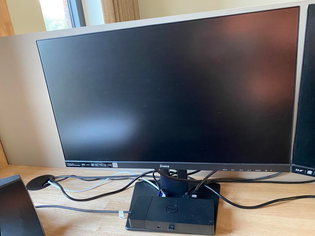 Ilyama ProLite XUB2492HSU 2x met docking station Dell, Ophalen, Zo goed als nieuw