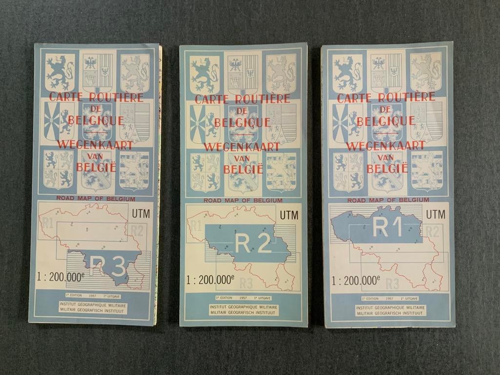 Carte routière de la Belgique l'Institut militaire 1957, Enlèvement ou Envoi