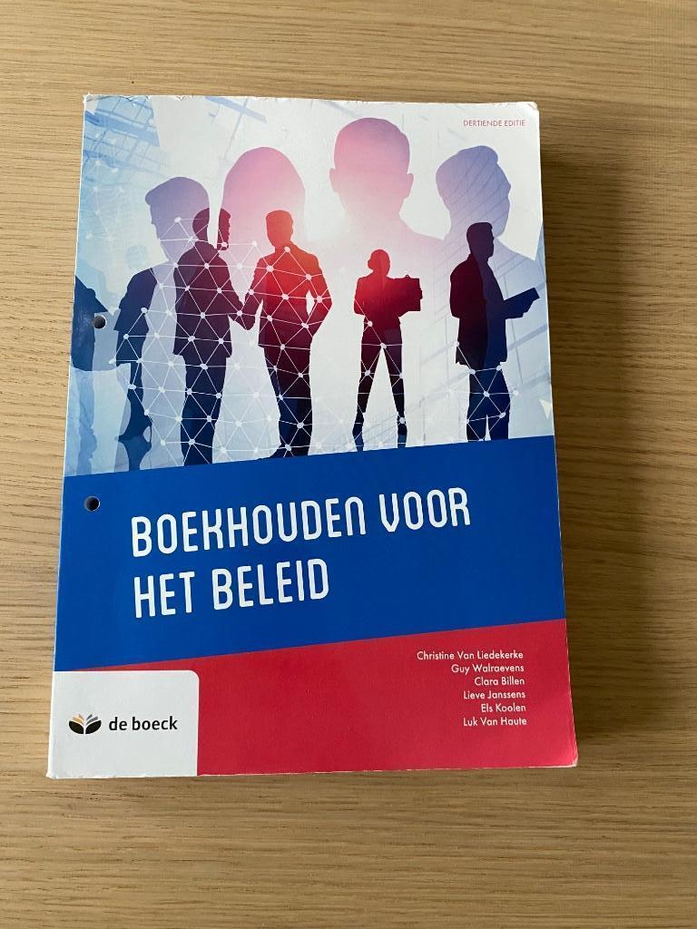 Boekhouden voor het beleid, Ophalen of Verzenden, Zo goed als nieuw, Hogeschool, De Boeck
