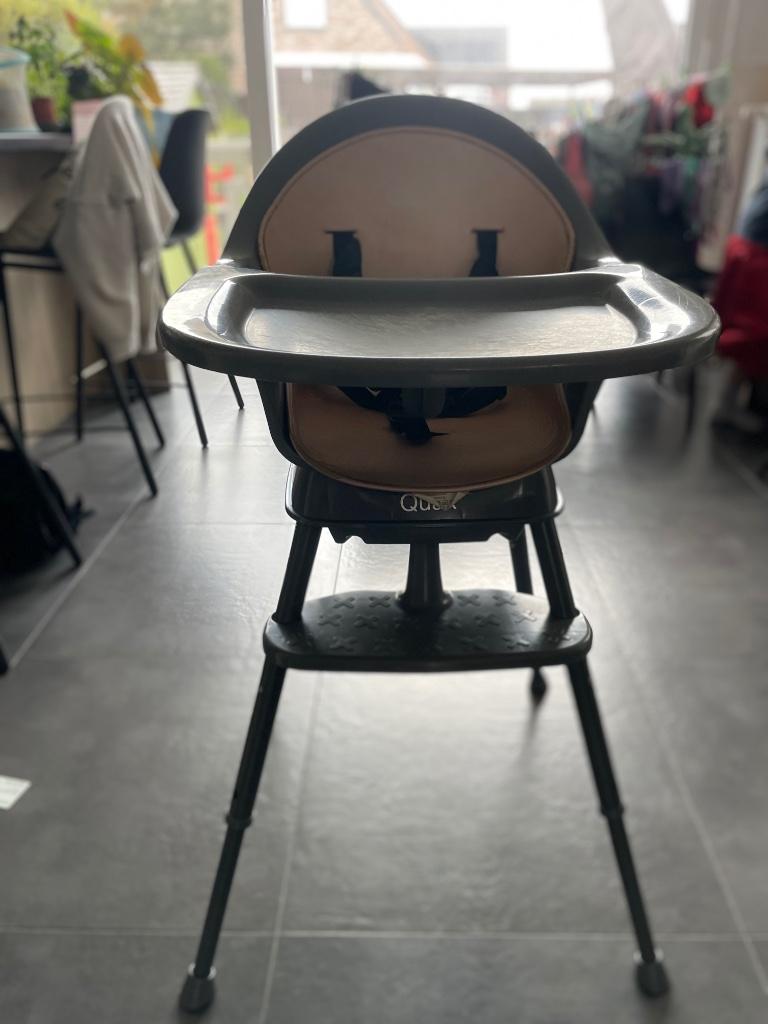 Quax Kinderstoel Ultimo 3 Meegroeistoel - Grijs, Enlèvement, Comme neuf, Chaise évolutive, Ceinture(s)