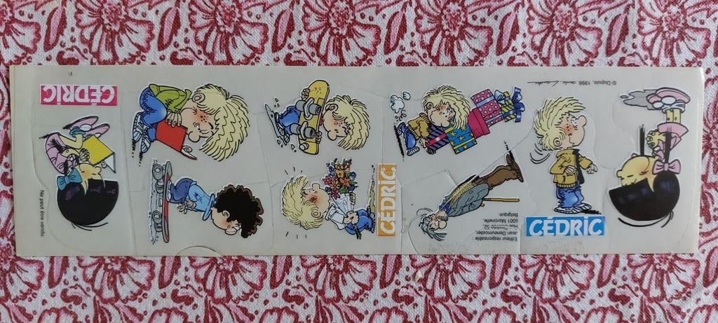 Autocollants Cedric, Enlèvement ou Envoi, Comme neuf, Bande dessinée ou Dessin animé