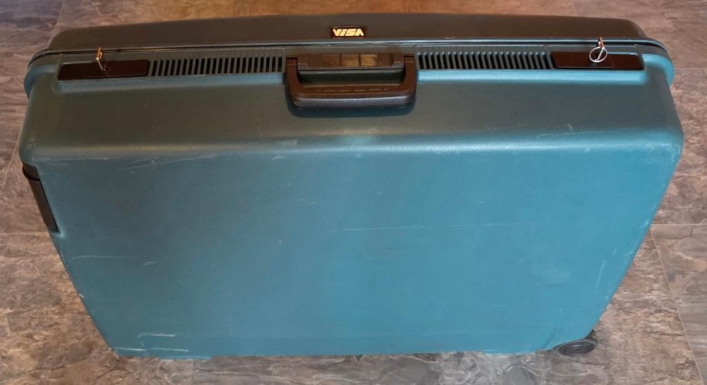 Reiskoffer VISA groene kleur groot formaat, 70 cm ou plus, Plastique dur, Enlèvement, Utilisé