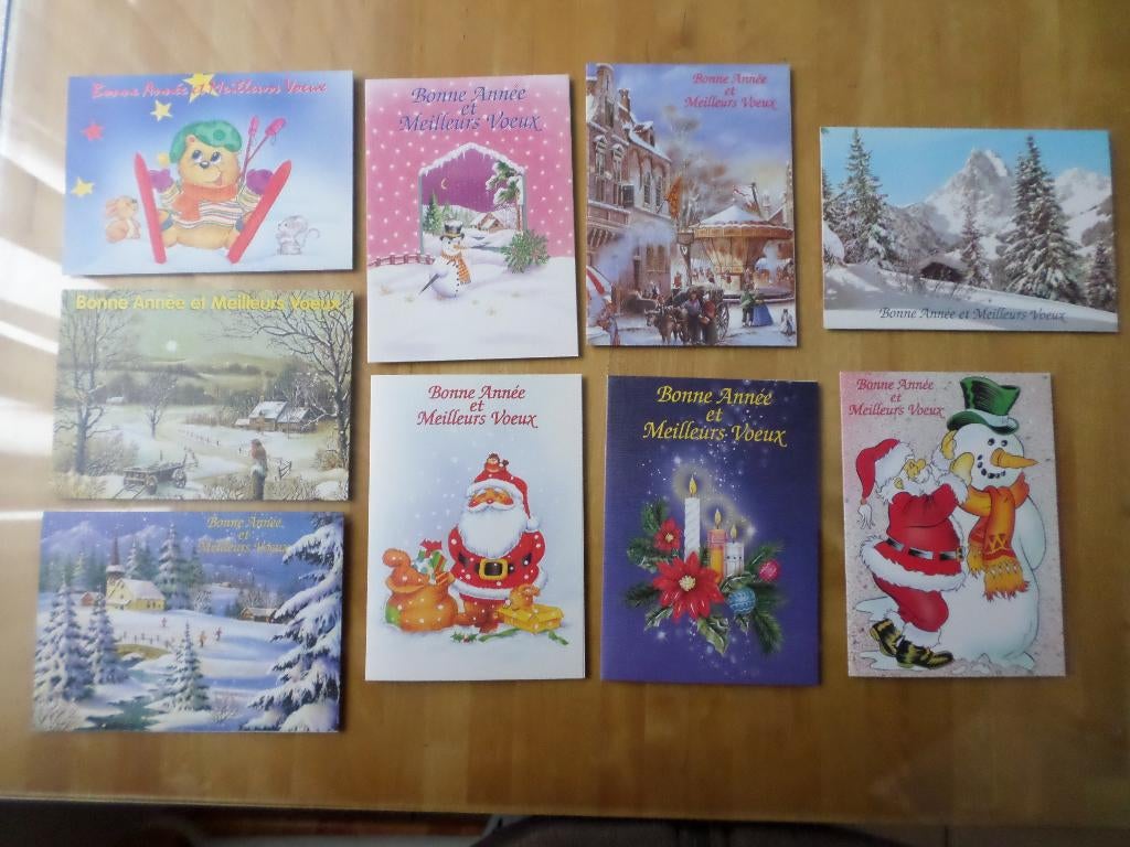 Lot cartes de joyeux Noël voeux bonne année enveloppes, Divers, Enlèvement ou Envoi, Neuf