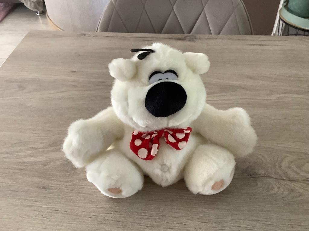 Dommel pluche handpop (25 cm), Ophalen of Verzenden, Olivier B, Bommel en Tom Poes, Zo goed als nieuw, Beeldje of Figuurtje