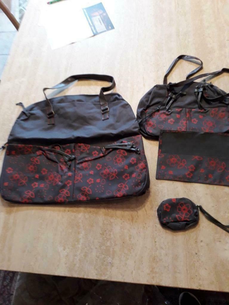 Lot de 5 sacs, grand sac, sac à main, trousse de toilette, s, Bijoux, Sacs & Beauté, Sacs | Sacs Femme, Neuf, Autres types, Gris