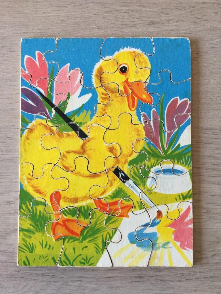 Houten puzzel met eend - 20 stukjes, Enlèvement ou Envoi