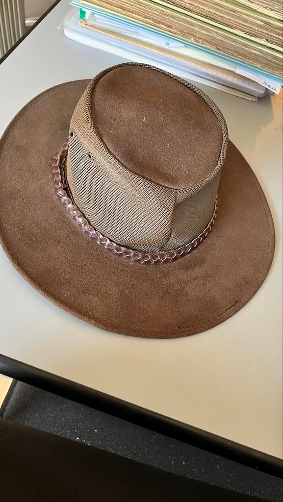 Nieuwe Australische cowboyhoed maat M/L Croix du Sud, Ophalen, 56 of 57 cm (M, 7 of 7⅛ inch), Hoed, Nieuw