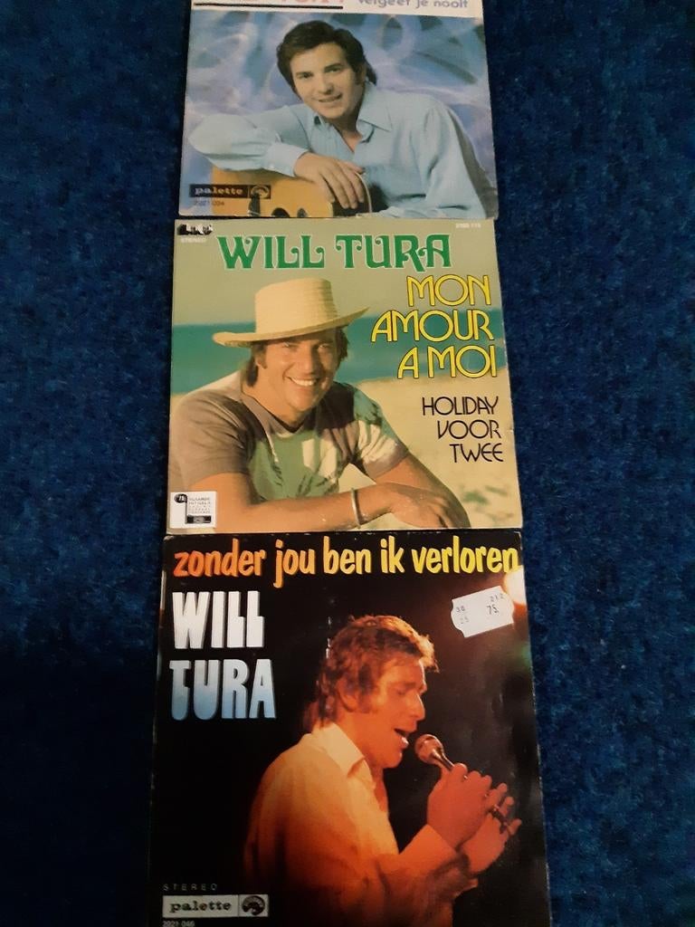 3 singles  Will Tura, Cd's en Dvd's, Vinyl Singles, Ophalen of Verzenden, Zo goed als nieuw, Single