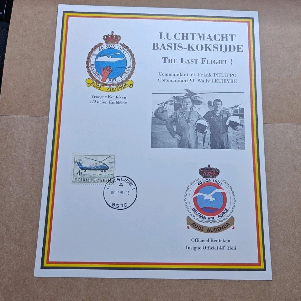 FDB 40 SQN Koksijde 1994, Ophalen of Verzenden, Luchtmacht, Foto of Poster