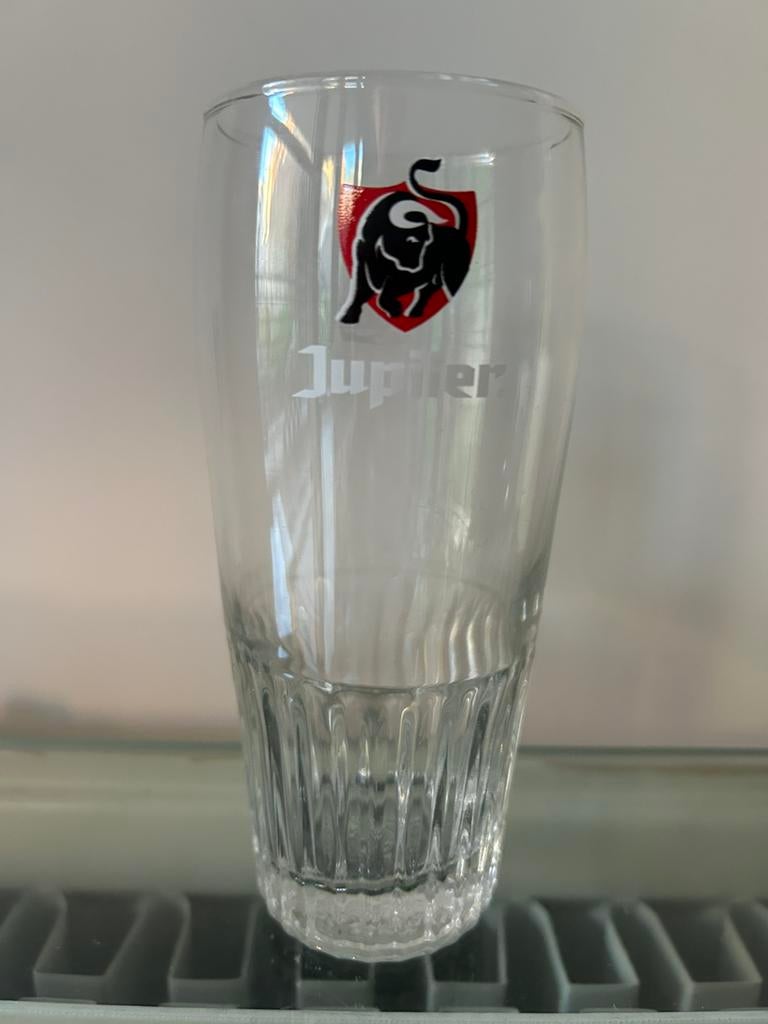 Verres à bière Jupiler à grand logo rouge 25 cl, Enlèvement, Comme neuf, Jupiler