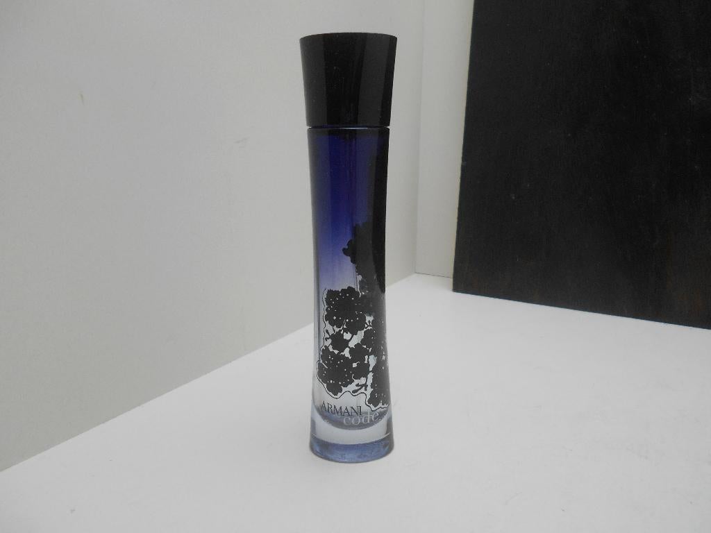 ancien flaco eau de parfum vide Armani code 50 ml, Enlèvement ou Envoi, Utilisé, Bouteille de parfum