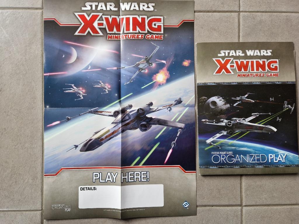 Star Wars X-Wing Fighter + toernooimap poster FFG Edge P, Ophalen of Verzenden, Zo goed als nieuw, FFG