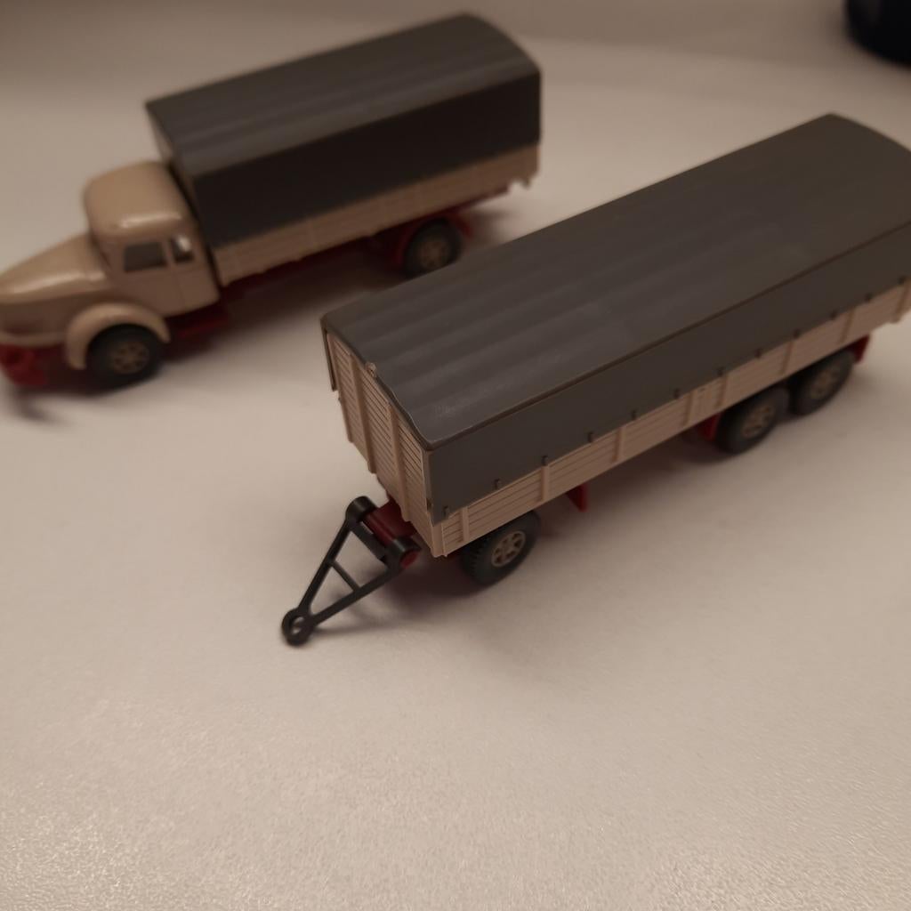 WIKING - COMBINAISON DE CAMION+REMORQUE* ÉCHELLE HO*TOP*, Enlèvement, Comme neuf, Bus ou Camion, Wiking
