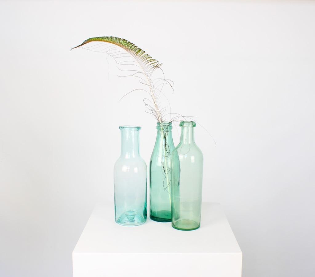 set de 3 anciennes bouteilles en verre, Enlèvement ou Envoi