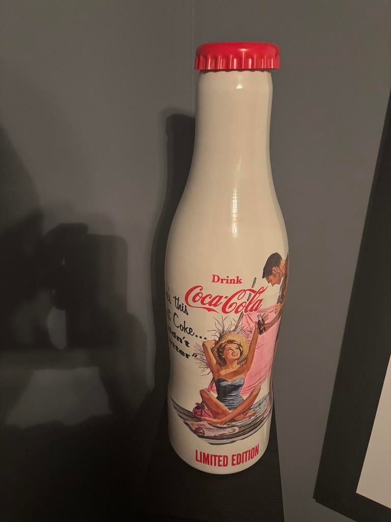 Grote aluminium coca cola fles, Enlèvement ou Envoi, Comme neuf, Panneau publicitaire