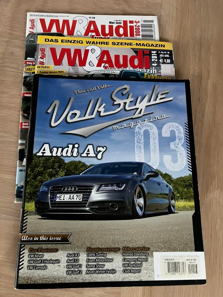 Pakket 3 oude tijdschriften (VW AUDI & Volkstyle), Boeken, Auto's | Folders en Tijdschriften, Ophalen of Verzenden, Zo goed als nieuw