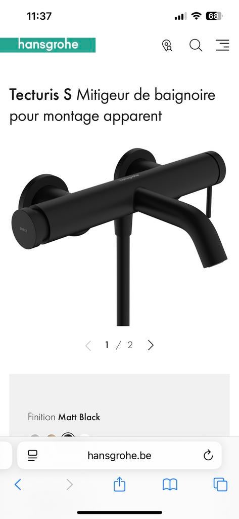 Mitigeur hansgrohe, Enlèvement, Baignoire