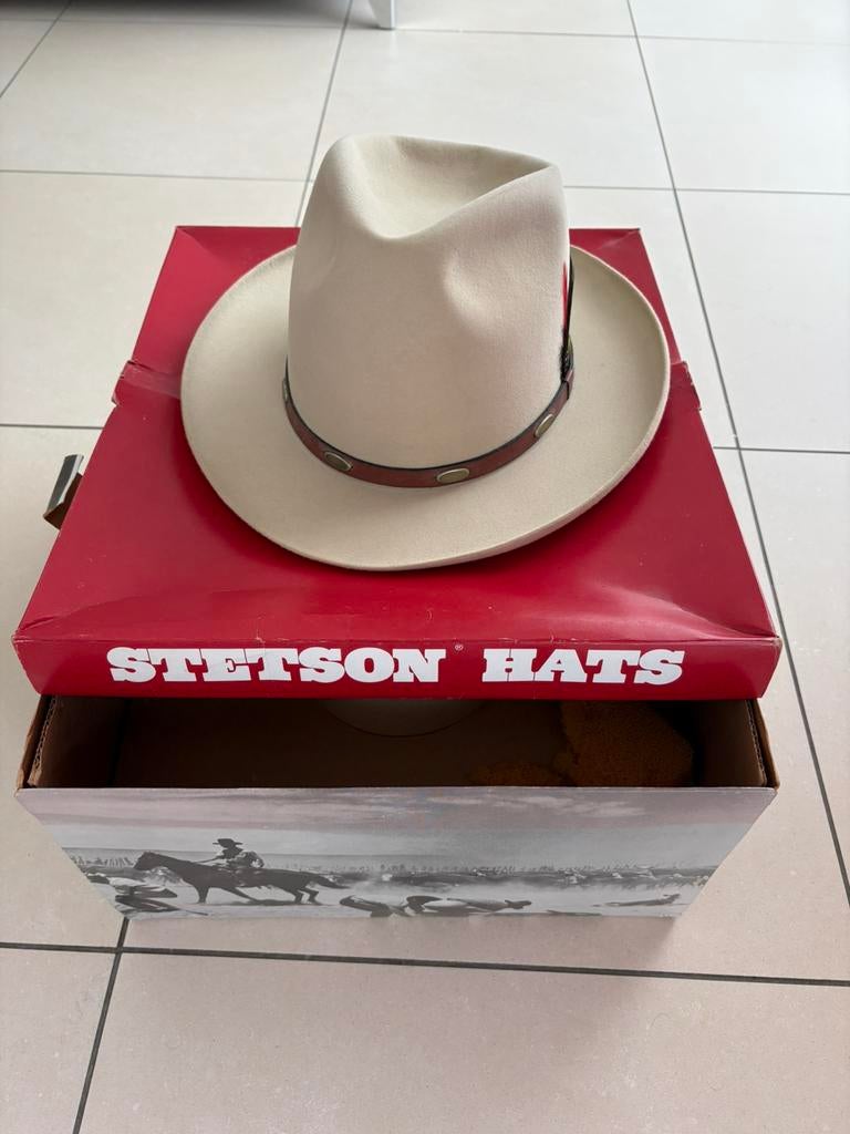 Originele Stetson hoed James Dean, Ophalen, Gedragen, 58 of 59 cm (L, 7¼ of ⅜ inch), Hoed